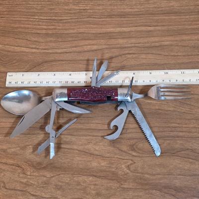 LOT 89F: Vintage Pocket Knife Collection, Includes Nifty Boy Scott/Camping Multifunctional Tool, Frontier Imperial, Sea Horse Embossed...