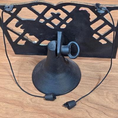 LOT 91D: Collection Of Vintage Baking/Cooking Accessories. Vintage Cast Iron Rooster Cookbook Stand, Large Yellow Ware Mixing Pottery...