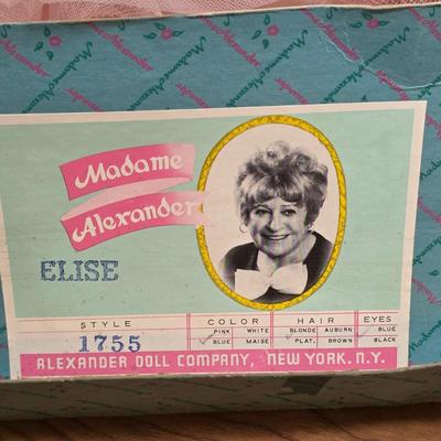 LOT 92F: Vintage Madame Alexander "Elise" Doll With Original Box