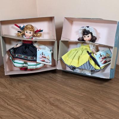 LOT 93F: Vintage Madame Alexander Little Women Collection Of Poland & France, 2 Dolls W/Boxes