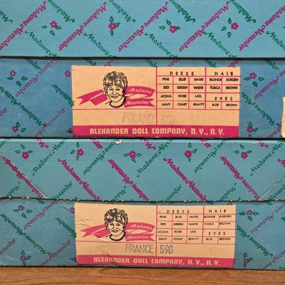 LOT 93F: Vintage Madame Alexander Little Women Collection Of Poland & France, 2 Dolls W/Boxes