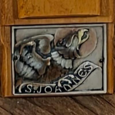 LOT 94F: Collection Of Vintage Religious Items, Includes Beautiful Sold Wood Crucifix, Bradford Exchange "An Angel's...