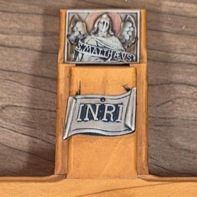 LOT 94F: Collection Of Vintage Religious Items, Includes Beautiful Sold Wood Crucifix, Bradford Exchange "An Angel's...