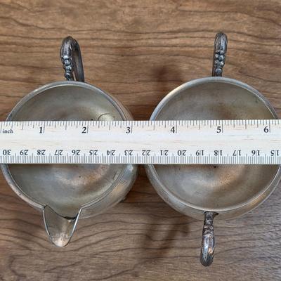 LOT 96D: Vintage Silver-Plated Pieces, Includes 2 Large Tea/Coffee Pots, Creamer, 2 Sugar Bowls, Champagne/Wine Ice Bucket, Footed...