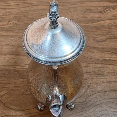 LOT 96D: Vintage Silver-Plated Pieces, Includes 2 Large Tea/Coffee Pots, Creamer, 2 Sugar Bowls, Champagne/Wine Ice Bucket, Footed...
