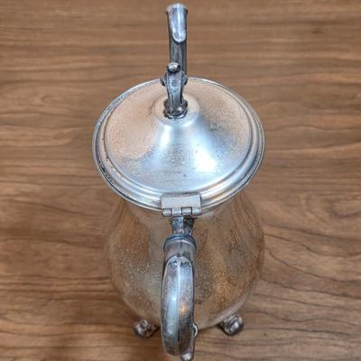 LOT 96D: Vintage Silver-Plated Pieces, Includes 2 Large Tea/Coffee Pots, Creamer, 2 Sugar Bowls, Champagne/Wine Ice Bucket, Footed...