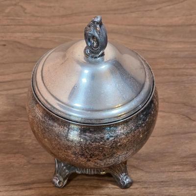 LOT 96D: Vintage Silver-Plated Pieces, Includes 2 Large Tea/Coffee Pots, Creamer, 2 Sugar Bowls, Champagne/Wine Ice Bucket, Footed...