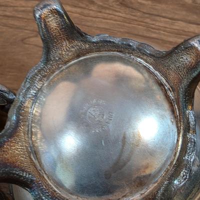 LOT 96D: Vintage Silver-Plated Pieces, Includes 2 Large Tea/Coffee Pots, Creamer, 2 Sugar Bowls, Champagne/Wine Ice Bucket, Footed...
