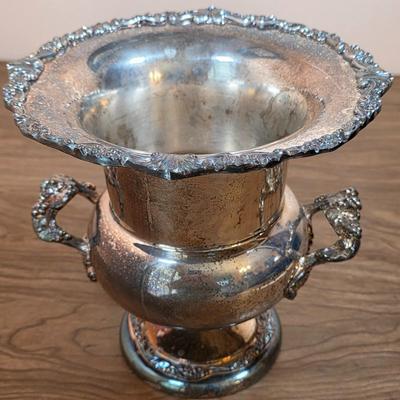 LOT 96D: Vintage Silver-Plated Pieces, Includes 2 Large Tea/Coffee Pots, Creamer, 2 Sugar Bowls, Champagne/Wine Ice Bucket, Footed...