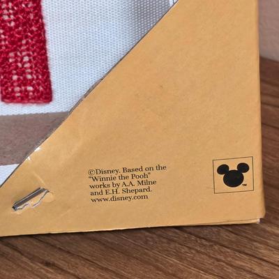 LOT 99F: Disney's Winnie The Pooh Plush Stuffed Animal Winnie The Pooh Bear & Tufted Wall Art