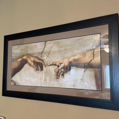 LOT 133F: “The Creation of Adam” by Michelangelo Framed Poster