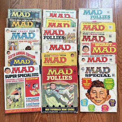 LOT 142L: 1960s-1970s Vintage Mad Magazines