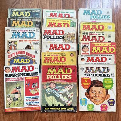 LOT 142L: 1960s-1970s Vintage Mad Magazines