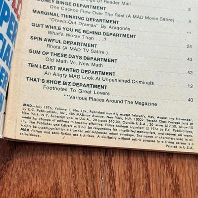 LOT 142L: 1960s-1970s Vintage Mad Magazines