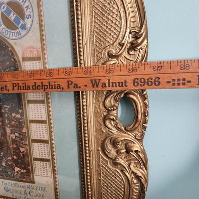 1878 Clark'S ONT Spool Cotton Framed Calendar