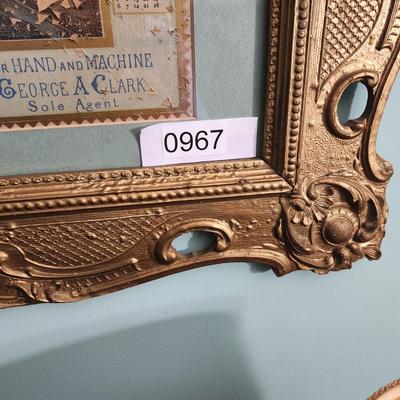 1878 Clark'S ONT Spool Cotton Framed Calendar