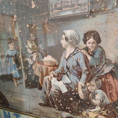 1878 Clark'S ONT Spool Cotton Framed Calendar