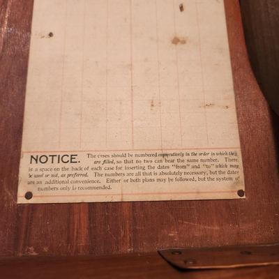 Antique 4 Drawer Wooded Globe Wernicke Letter File Desk Top Cabinet