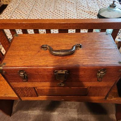 Vintage Wooden Machinist Jeweler Chest