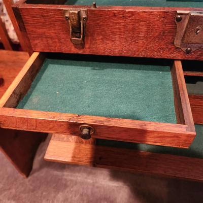 Vintage Wooden Machinist Jeweler Chest