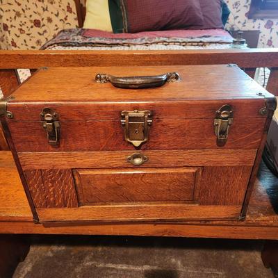 Vintage Wooden Machinist Jeweler Chest