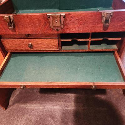 Vintage Wooden Machinist Jeweler Chest