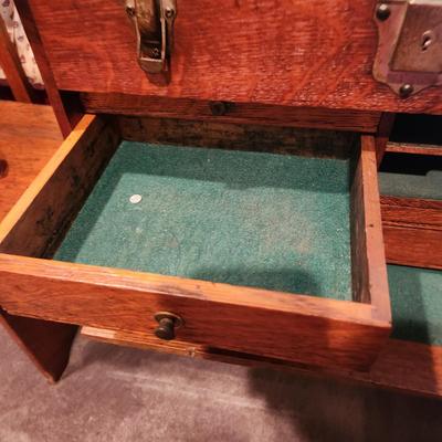 Vintage Wooden Machinist Jeweler Chest