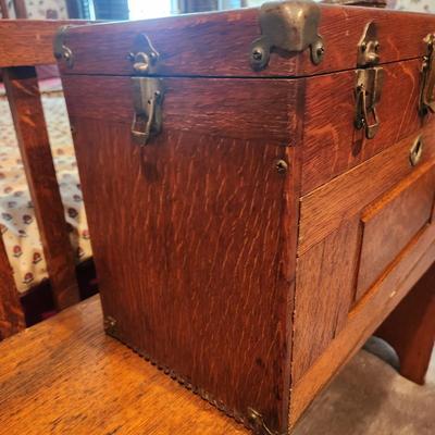 Vintage Wooden Machinist Jeweler Chest