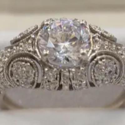 1930s Round Cut Art Deco Diamond Ring
