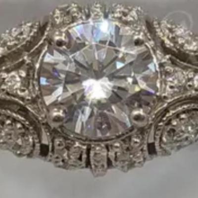 1930s Round Cut Art Deco Diamond Ring