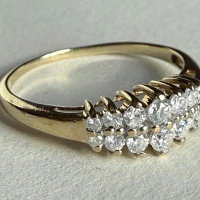 10k Natural Diamond Ring