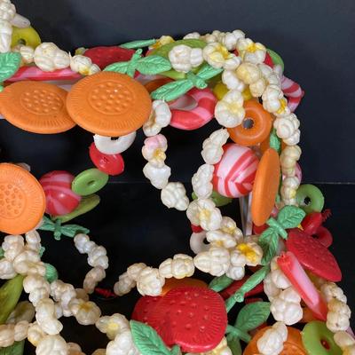 LOT 247: Holiday / Christmas Decor Collection - Foil Decorations, Glass and Plastic Ornaments, Plastic Candy Garland, Mikasa Plate,...