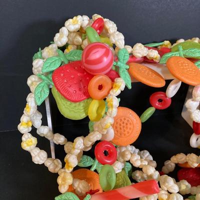 LOT 247: Holiday / Christmas Decor Collection - Foil Decorations, Glass and Plastic Ornaments, Plastic Candy Garland, Mikasa Plate,...