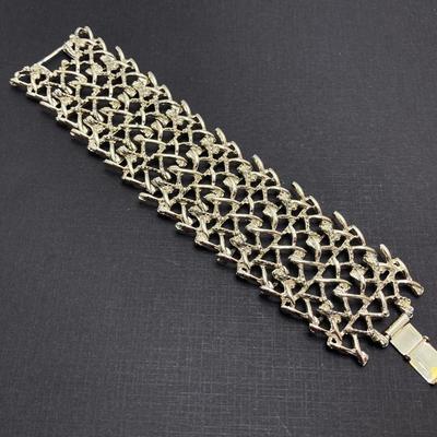 LOT 254: Rhinestone Necklaces Including Choker Style with Silver Tone Bracelet