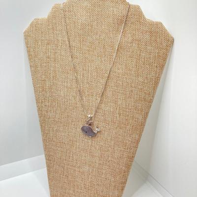 LOT 256: Teardrop and Whale Pendant Necklaces with Pair of Hinged Cuff Bracelets