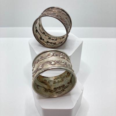 LOT 257: Pair of Gorham Sterling 1150 Napkin Rings, TW 43.00g