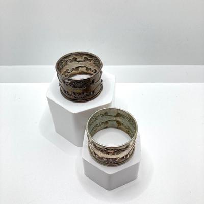 LOT 257: Pair of Gorham Sterling 1150 Napkin Rings, TW 43.00g