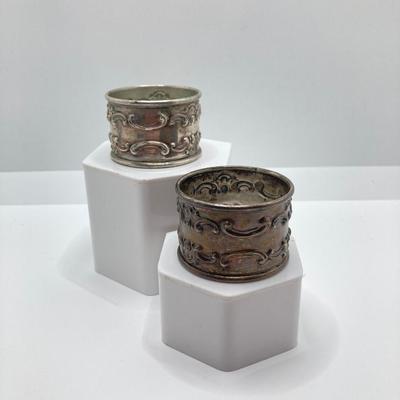 LOT 257: Pair of Gorham Sterling 1150 Napkin Rings, TW 43.00g