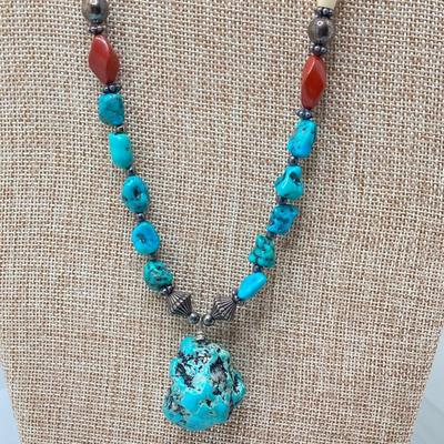 LOT 258: Collection of Silver and Turquoise Jewelry - Sterling Sz 4 Ring Included