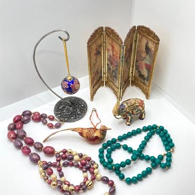 LOT 259: Asian Themed Collection and Beaded Necklaces - Monet Included