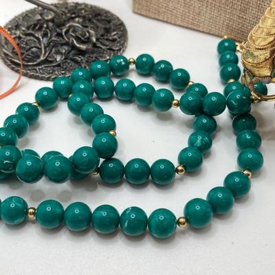 LOT 259: Asian Themed Collection and Beaded Necklaces - Monet Included