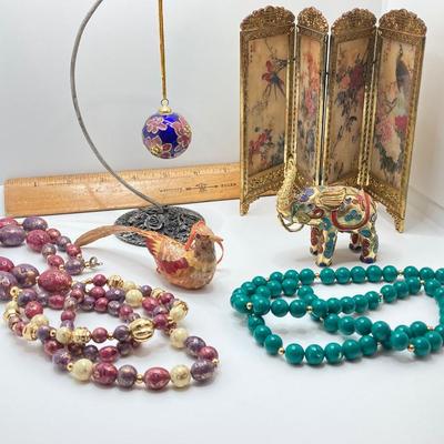 LOT 259: Asian Themed Collection and Beaded Necklaces - Monet Included