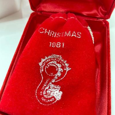 LOT 260: Waterford Crystal Ornament Collection - 1981, 1982, 1983 and 1984 in Original Pouches and Cases