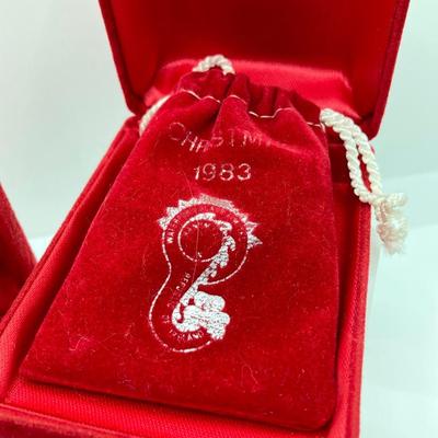 LOT 260: Waterford Crystal Ornament Collection - 1981, 1982, 1983 and 1984 in Original Pouches and Cases