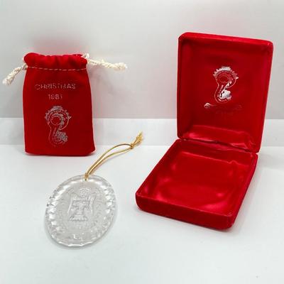 LOT 260: Waterford Crystal Ornament Collection - 1981, 1982, 1983 and 1984 in Original Pouches and Cases