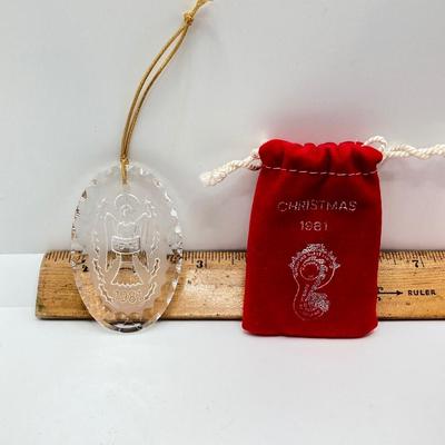 LOT 260: Waterford Crystal Ornament Collection - 1981, 1982, 1983 and 1984 in Original Pouches and Cases
