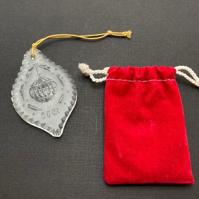 LOT 260: Waterford Crystal Ornament Collection - 1981, 1982, 1983 and 1984 in Original Pouches and Cases