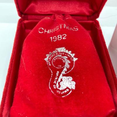 LOT 260: Waterford Crystal Ornament Collection - 1981, 1982, 1983 and 1984 in Original Pouches and Cases