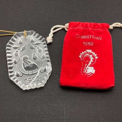 LOT 260: Waterford Crystal Ornament Collection - 1981, 1982, 1983 and 1984 in Original Pouches and Cases