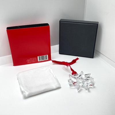 LOT 261: Pair of Wheaton Village Blown Glass Ornaments and Orrefors Crystal 2012 Annual Ornament